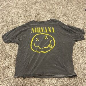 Gray nirvana tshirt